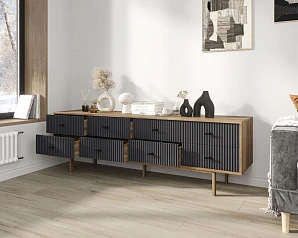 фото Комод с восемью ящиками "Emerson" арт EM03/7024/L в интерьере