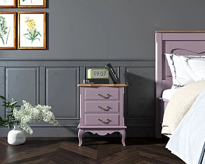 заказать Прикроватная тумба Leontina Lavanda на три ящика арт ST9302/3L