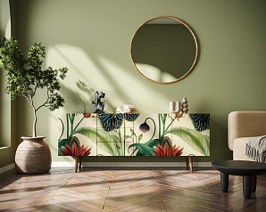 Комод "Berber" удлиненный арт BB11/Print_55 в интерьере