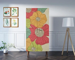 стильный Шкаф малый двухстворчатый "Berber" принт 5 арт BB08/Print_05 на заказ