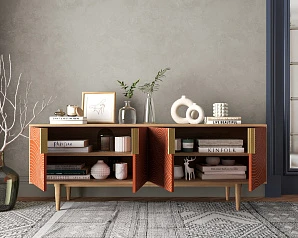 Комод под TV с четыремя дверками "Line" R21/red на заказ в интернет-магазине