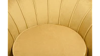 Низкое кресло ракушка Pearl Yellow на черных ножках в интернет-магазине