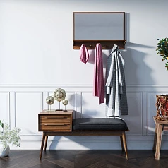 купить Лавка с зеркалом "Bruni" арт BR40