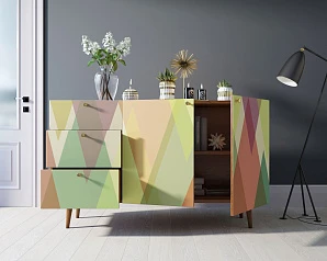Комод "Berber" с двумя дверками и ящиками принт 16 арт BB17/Print_16