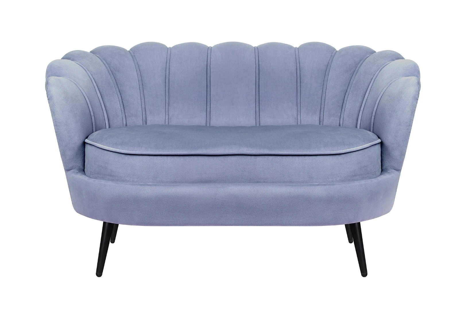 заказать Диван ракушка Pearl Double Blue на черных ножках