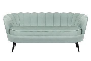 заказать Диван ракушка для гостиниц Pearl Triple Green на черных ножках