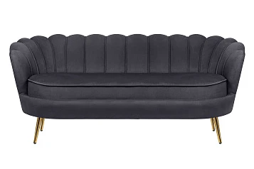 Трехместный диван ракушка для гостиниц Pearl Triple Black