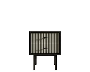 купить Тумбочка с двумя ящиками "Emerson" арт EM16/gray/L в интернет-магазине