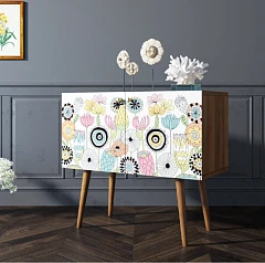 Комод на высоких ножках "Berber" малый арт BB13/Print_03 на заказ