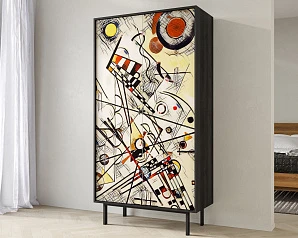 Шкаф двухдверный "Emerson" by Kandinsky арт EM091/Print_01 на заказ в интернет-магазине