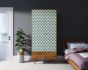 купить красивый Шкаф двухстворчатый "Berber" принт 13 арт BB16/Print_13 в интернет-магазине