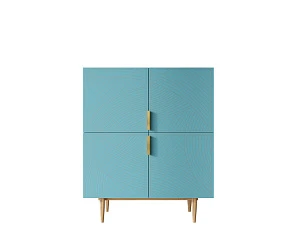 Большой комод с четырьмя дверками "Line" LN03/GR1/blue на заказ в интернет-магазине