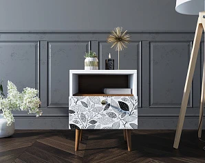 купить красивые Тумбочка "Berber" с одним ящиком 9 принт арт BB06/Print_09, разноцветная в интернет-магазине