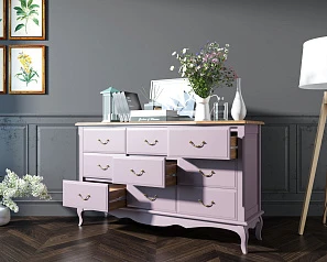 фото Комод Leontina Lavanda на девять ящиков арт ST9379L