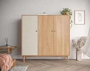 заказать стильные Шкаф трехстворчатый низкий Bubble Solid арт BBL13S