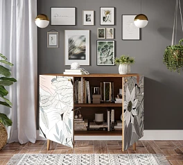 красивый Комод с принтом 50 "Berber" две дверки арт BB04/Print_50 на заказ