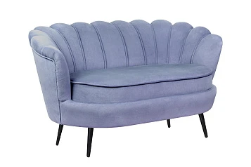 заказать Диван ракушка Pearl Double Blue на черных ножках