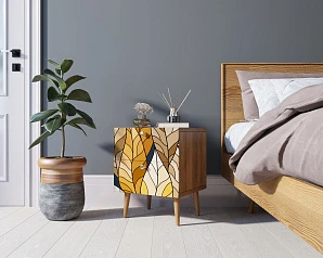 купить стильные Тумбочка "Berber" с двумя ящиками 08 принт арт BB03/Print_08, разноцветная