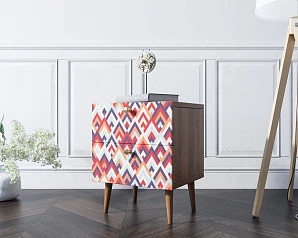 купить стильные Тумбочка "Berber" с двумя ящиками 2 принт арт BB03/Print_02, разноцветная в интернет-магазине
