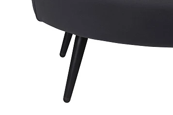 заказать Диван ракушка для гостиниц Pearl Triple Black на черных ножках