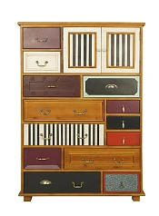 фото Комод «Gouache Birch» вертикальный арт M10535ETG/1