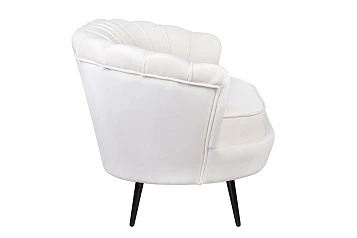 Диван ракушка Pearl Double Beige на черных ножках в интернет-магазине