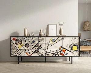 фото Комод с тремя дверками и тремя ящиками "Emerson" by Kandinsky арт EM07/Print_01 в интерьере