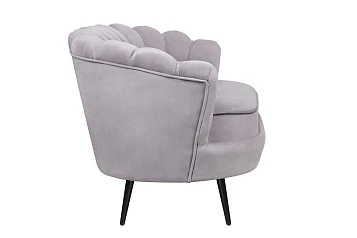 заказать Диван ракушка Pearl Double Grey на черных ножках