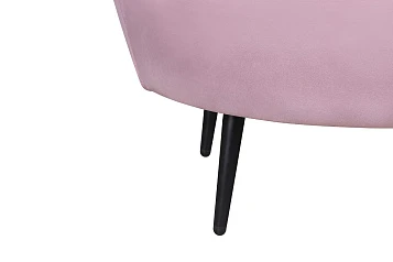 Диван ракушка Pearl Triple Pink на черных ножках в интернет-магазине