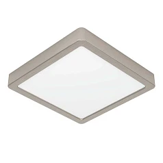 купить 900594 Накладной светильник диммируемый FUEVA 5, 17W (LED), 3000K, L210, B210, H28, сталь, матовый никель / пластик, белый в интернет-магазине