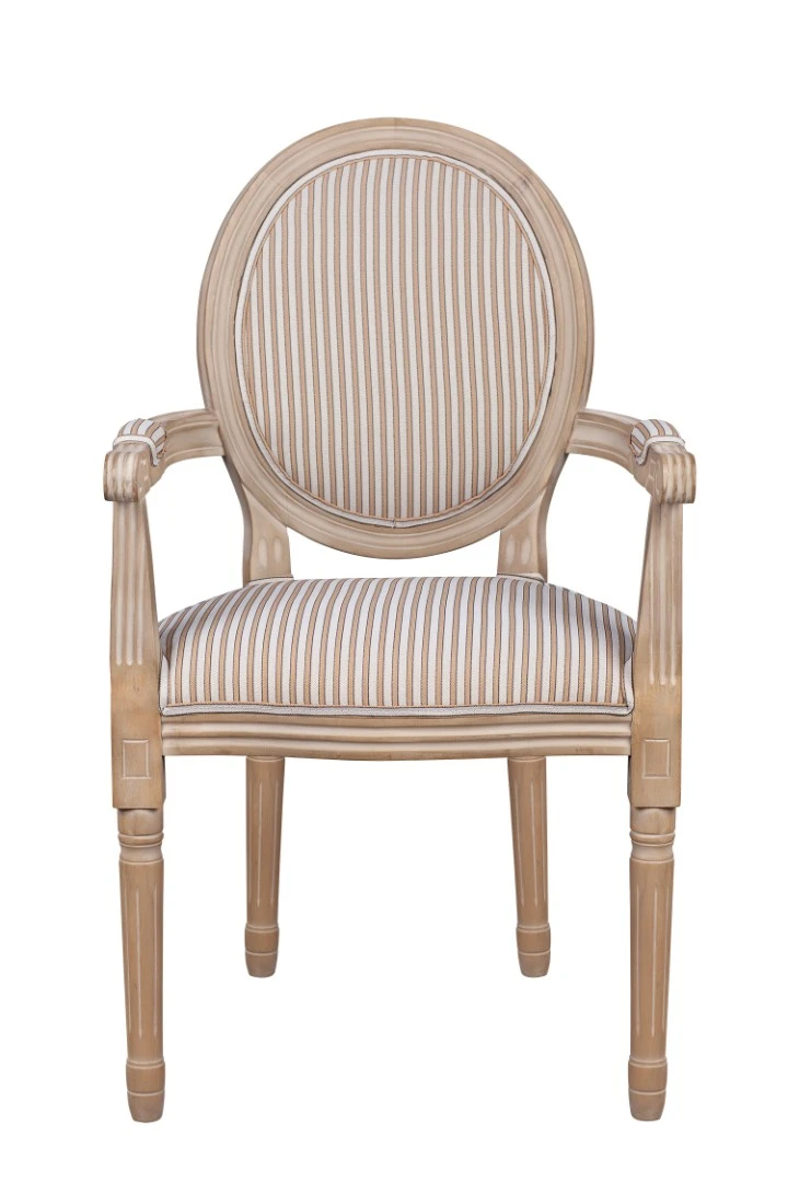 заказать Мягкий стул с подлокотниками Volker Arm Orange Pinstripe