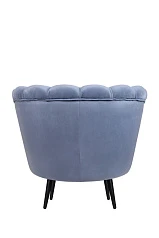 заказать Низкое кресло ракушка Pearl Sky на черных ножках