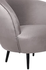 купить Мягкое кресло Small Benee Grey на черных ножках