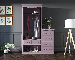 красивые Шкаф-прихожая Leontina Lavanda с комодом арт ST9362L