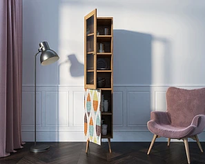 стильный Буфет "Berber" узкий принт 48 арт BB39/Print_48 на заказ