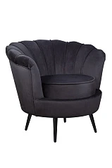 стильные Низкое кресло ракушка Pearl черный V2