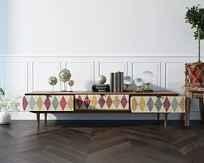 купить стильные Консоль под TV "Bruni print" с ящиками арт BR-21P в интернет-магазине