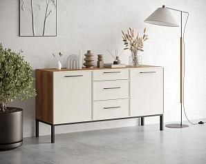 красивые Комод две дверки и три ящика "Nicole" арт NEM08 в интернет-магазине