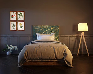 фото Кровать "Berber" 120х200 см принт 41 арт BB42/Print_41 в интерьере