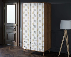 стильные Шкаф в скандинавском стиле "Ellipse Print" с ящиками принт 2 арт EL15/print_02