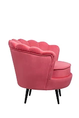 купить Низкое кресло ракушка Pearl Karmin на черных ножках