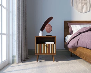 Тумбочка "Berber" с одним ящиком 20 принт арт BB06/Print_20, разноцветная в интерьере