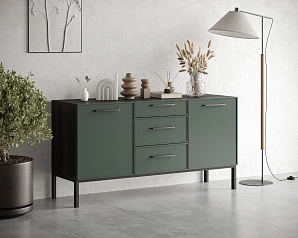 фото Комод две дверки и три ящика "Nicole" арт NEM08G в интерьере