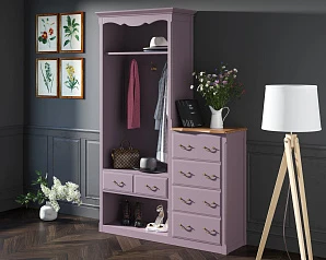 красивые Шкаф-прихожая Leontina Lavanda с комодом арт ST9362L