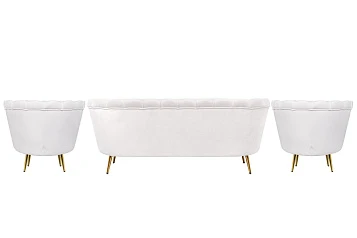 Комплект кресел и дивана ракушка Pearl Triple Beige в интернет-магазине