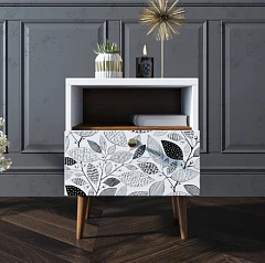 купить красивые Тумбочка "Berber" с одним ящиком 9 принт арт BB06/Print_09, разноцветная в интернет-магазине