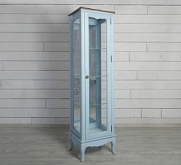 фото Шкаф "Leontina Blue" для посуды узкий/низкий арт ST9319B в интерьере