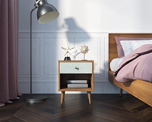 заказать стильные Тумбочка "Berber" с открытой полкой 34 принт арт BB33/Print_34, разноцветная