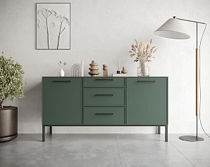 фото Комод две дверки и три ящика "Nicole" арт NEM08G в интерьере