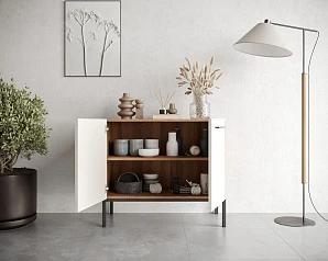 стильный Комод с двумя дверками "Nicole" арт NEM02